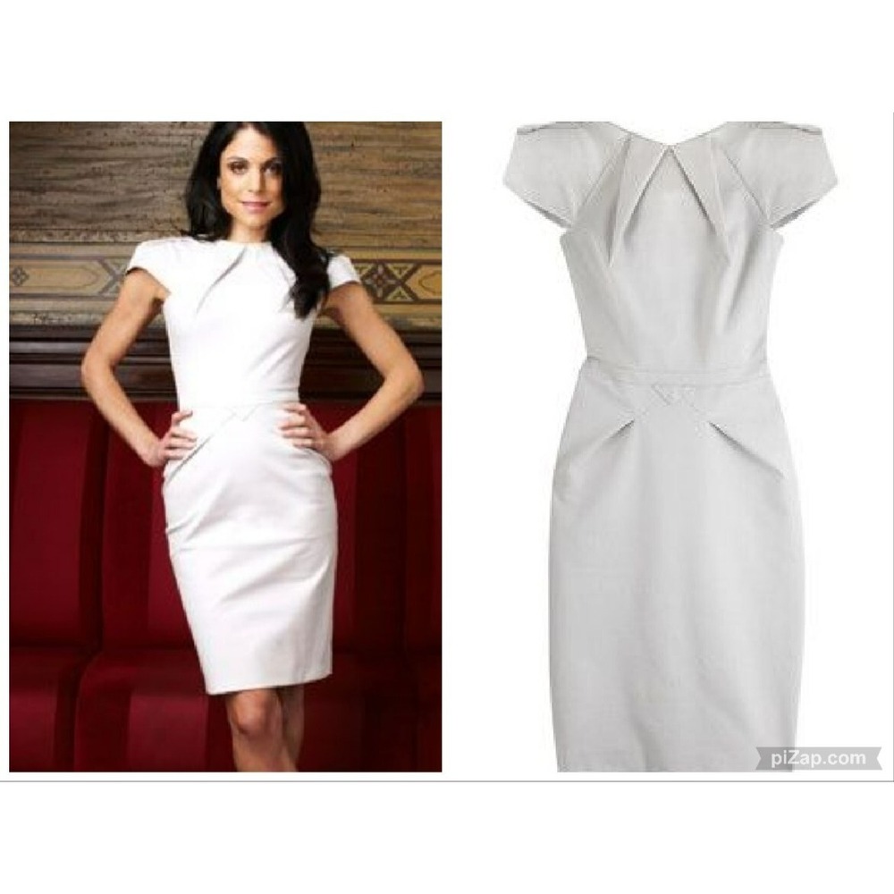 F/W 2007 RM by Roland Mouret Women Moon Sheath Dress Pleats Cap Sleeve 6/8 $2250